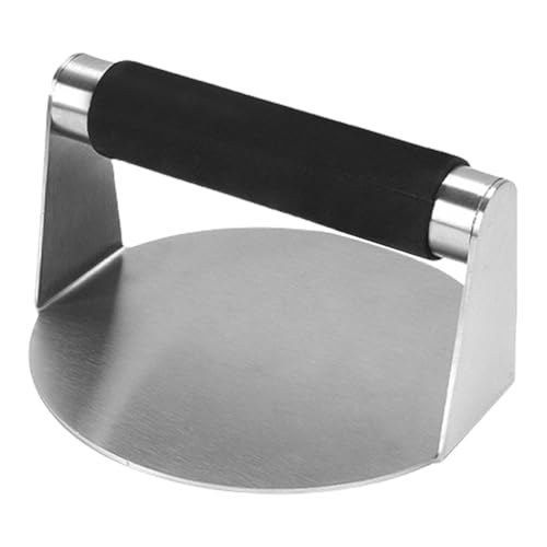 WMFASBAG Edelstahl 5,5 Zoll Smash Burger Press Round Grill Press mit Anti-Scald-Griff Hamburger Smasher Tool for Smashburger Rinderhackfleisch von WMFASBAG