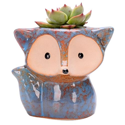 WMFASBAG Fuchs Keramik Sukkulente Topf Bonsai Behälter Harz Blumen Pflanzer Multifunktion Gartenpflanztopf for Innen im Freien von WMFASBAG