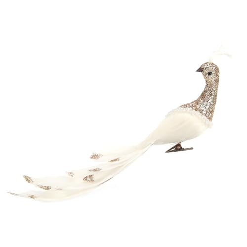 WMFASBAG Glitzer Simulation Pfau Modell Künstliche Federn Vogel Garten Ornamente Geschenk von WMFASBAG