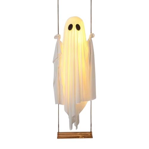 WMFASBAG Hanging Swing Ghost String Lichter Hanging Swing Ghost for Verandadekoration von WMFASBAG