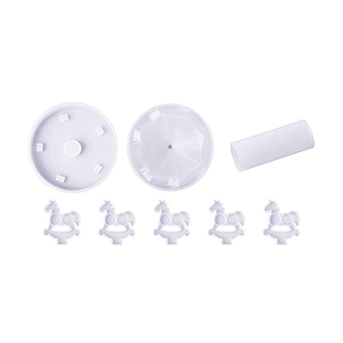 WMFASBAG Kristall Epoxidharz Schimmelpilze Tisch Ornament Epoxid Karousel Harz Form Wohndekoration Geschenke for Freunde Familie Kinder Kinder von WMFASBAG