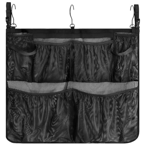 WMFASBAG Pool -Aufbewahrungstasche mit Netztaschen über gemahlenem Pool -Speicherorganisator mit Haken, die an Pool und Zaun angehängt sind von WMFASBAG