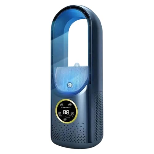 WMFASBAG Schreibtischlüfter mit 6 Geschwindigkeiten und Nebel tragbarer Bladeless Lüfter ruhiger Tischventilator (blau) von WMFASBAG