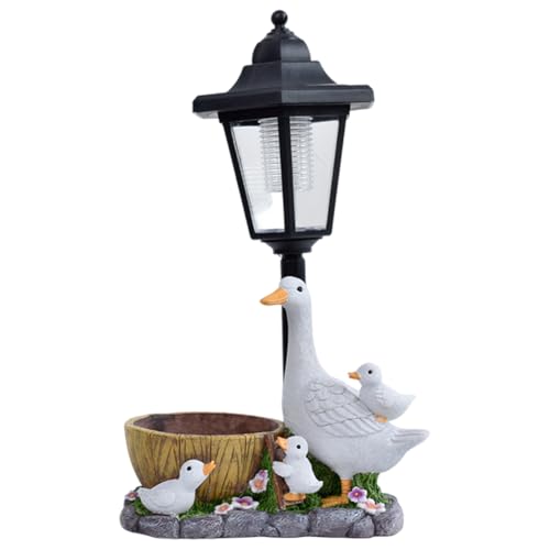 WMFASBAG Solar angetriebene Gartenstatue Tierharz Skulptur Figur Licht Süße Skulpturenlampe for Garten Terrasse Rasen im Freien Gartendekoration von WMFASBAG