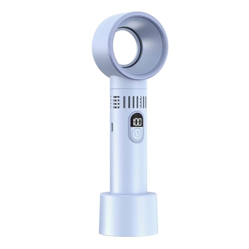 WMFASBAG Tragbares Mini-USB Bladeless Lüfter Hand gehalten Desktop Lüfter 5-Gang-Haus im Freien (blau) von WMFASBAG