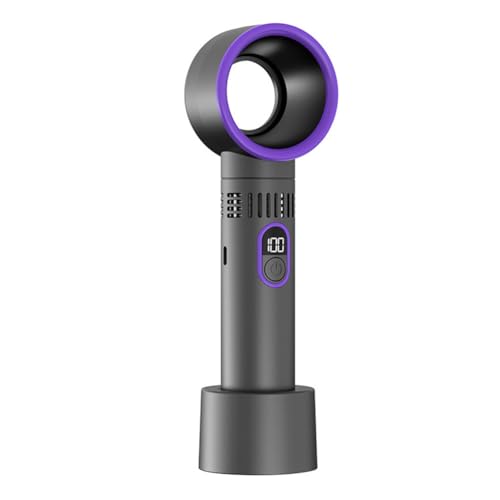 WMFASBAG Tragbares Mini-USB Bladeless Lüfter Hand gehalten Desktop Lüfter 5-Gang-Haus im Freien (grau) von WMFASBAG