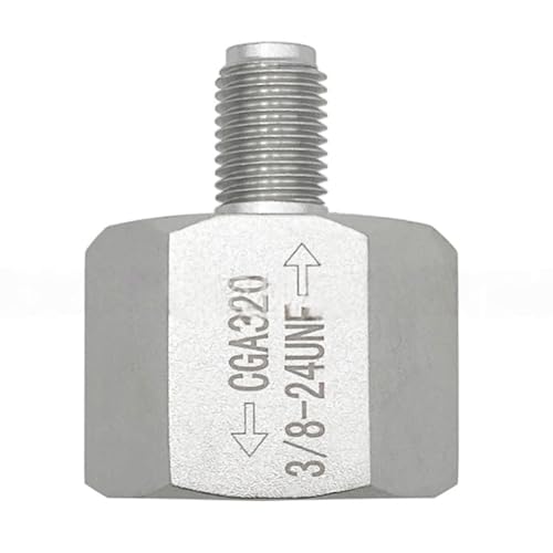 WMFASBAG Zylinder-Nachfülladapter Schnellanschluss-Soda Zylinderadapter CGA320 bis 3/8Unf-24 Homemade Bierfass-Regler-Leckfest for Homebrew-Bier von WMFASBAG