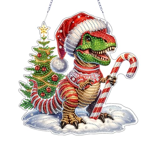 Weihnachten Dinosaurier 2d Flat DIY Malmals Desktop -Ornamente Kit for Dekoration von WMFASBAG