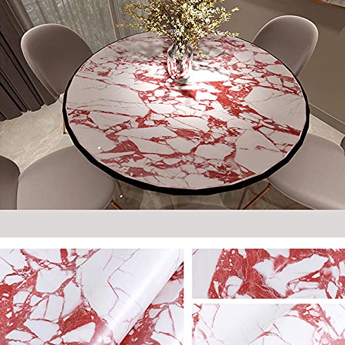 Möbel Folie selbstklebend rot und weiß Selbstklebende Verdickte Dekorfolie Klebefolie Aufkleber für Schrank Tische Küche Schlafzimmer Wasserdicht 60X500cm von WMHDSJ