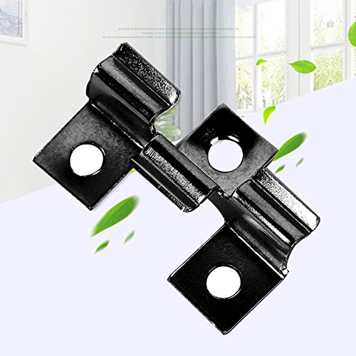 100 Stück Edelstahl Clips,Schwarz WPC Terrassenclips Schrauben Befestigungs Clips Dielen Befestigungsclips 7-10 mm Edelstahl Befestigungs Clips (10mm) von WMLBK