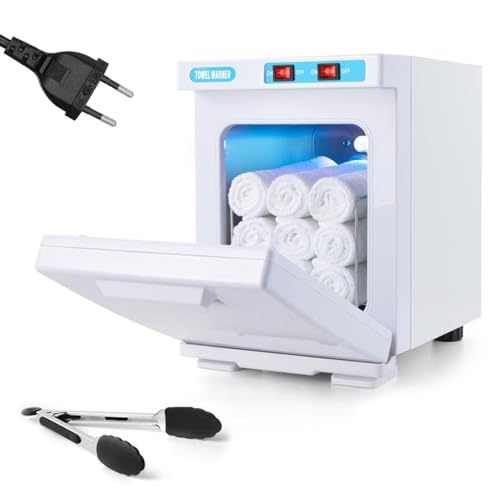 5L Heißluftsterilisator, 50–60 Hochtemperatur Antiviren Sterilisator, Handtuchwärmer Kompressen Towel, Handtuch Hot Cabinet mit UV-Lampe, Kompressenwärmer 360°-Heizfunktion, Sterilisieren (Weiß) von WMLBK