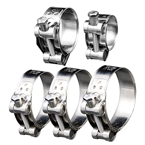 6 Stücke Schlauchschellen 304 Edelstahl Schlauch Clips Verstellbare Spannbereich Schlauchschellen Edelstahl 304 Rohrschelle für Haus Gas Rohr Garten Wasser Rohr (D40-43mm) von WMLBK