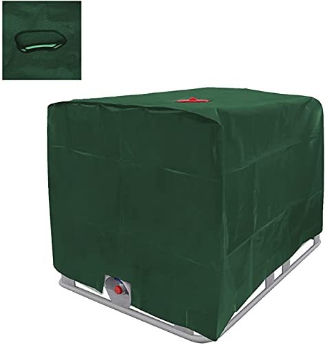 IBC Tank Abdeckung, WMLBK Abdeckplane für Wassertank 1000L, IBC Container Cover, Abdeckplane Schutzhülle Schutzhaube Schutzplane Geeignet für IBC Tank Behälter Container Regenwassertank (Grün) von WMLBK