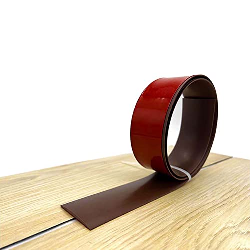 Übergangsleiste Selbstklebend,2m x 4 cm Profil Vinyl Übergangsleiste Bodenbelag Schwelle Übergang Streifen Fußboden Spalt Verbindungs für Türschwelle (Braun(2M)) von WMLBK