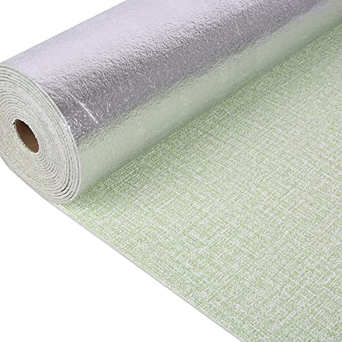 WMLBK 3D Selbstklebend Tapete,0.5X10M Wandpapier Ziegel Aluminiumfolie Isolierfolie Wandaufkleber Wasserdicht Tapete Wandpaneele Dekorative Aufkleber für Wohnzimmer,Schlafzimmer,Küche (Grün) von WMLBK