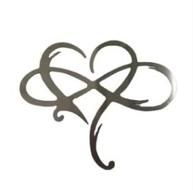 WMLBK Infinity Herz Metall Wanddekoration, Ewige Liebe Wandkunst Liebe Wandschild Home Ornament Wandbehang Dekor für Zuhause Outdoor Schlafzimmer Hochzeit Dekoration (40,5 x 35,5 cm) von WMLBK