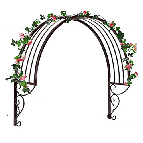 100 X 90 X 25 cm An Der Wand Montierter Rankhilfe Rankgitter Torbogen, Gartenbogen Für Fenster, Tür, Eingangsdekoration, Halbrunder Rosenbogen Blumenständer, (Color : Bronze) von WMQBD