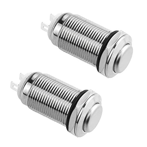 WMYCONGCONG 2 PCS 12mm Verriegelung Wasserdichter Metall-Druckknopfschalter Ein Aus 3A 250V AC von WMYCONGCONG