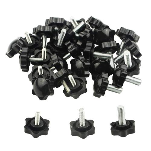 WMYCONGCONG 30 PCS Außengewinde Schraubentyp Rändelklemmschraube Muttern Knopfgriff M5 M6 M8 (32#) von WMYCONGCONG