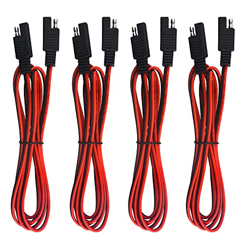 WMYCONGCONG 4 PCS 75 Inch SAE to SAE Extension Cable Quick Disconnect Wire Harness SAE Connector, 18 Gauge von WMYCONGCONG