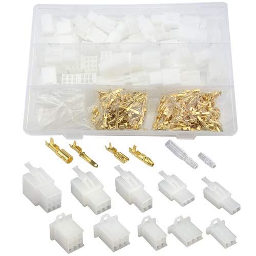 WMYCONGCONG 400 Stück 2,8 mm 2 3 4 6 9 Pin Automotive Elektrische Drähte Steckverbinder Pin Header Quetschdraht Terminals und 25 Kits 4 mm Auto Motorrad Bullet Terminal Draht Connector von WMYCONGCONG