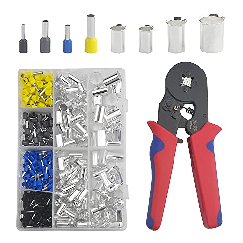 WMYCONGCONG 440 PCS Aderendhülsen Kits Aderendhülsen Aderendhülsen Anschlussklemmen Crimpklemmen Elektrische Kabel Pin Cord End Terminal 2/0-16 AWG mit Crimping Tool Set von WMYCONGCONG