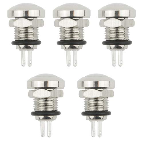 WMYCONGCONG 5 PCS 8mm wasserdichter Momenttaster 1A 24V 1NO von WMYCONGCONG