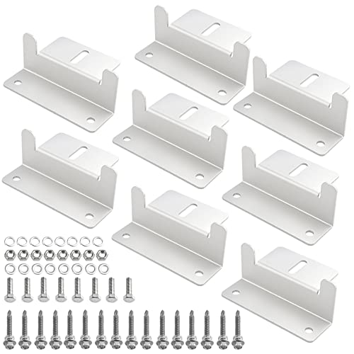 WMYCONGCONG 8er-Pack Solarpanel-Montagehalterung mit Muttern und Schrauben Aluminium-Solarpanel-Z-Halterungen Dach-Solarpanel-Halterung für RV-Dachboot-Wand-Off-Grid-Installation von WMYCONGCONG