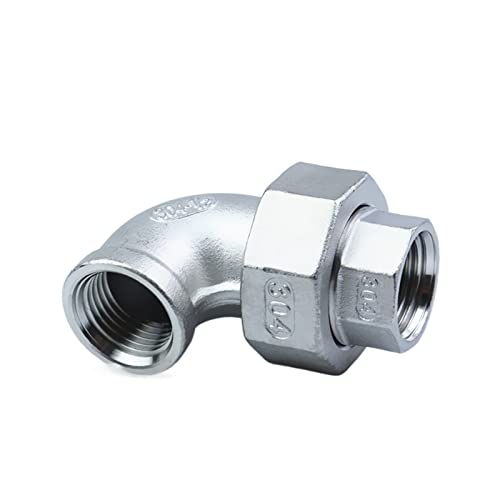 WMYDNXXT 1/4 "3/8" 1/2 "3/4" 1 "weiblich zu weiblich BSP Gewinde 304 Edelstahl Live Joint Ellenbogen Kupplung Union Stecker Rohr Fitting Fröhlich(3/4 inch) von WMYDNXXT
