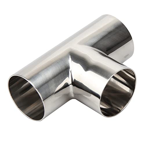 WMYDNXXT 1 Stücke 16mm-108mm Typ T 3 Weg T Joint Sanitär Stumpfschweißen Rohr Anschluss Armaturen Polieren 304 Edelstahl Lebensmittelqualität Fröhlich(16mm) von WMYDNXXT