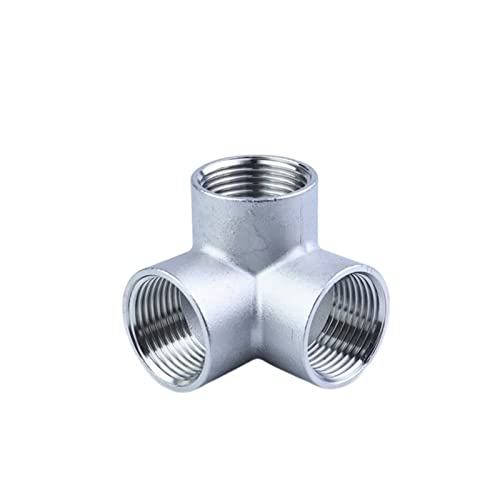 WMYDNXXT DN8-DN25 Edelstahl 304 1/4“ 3/8” 1/2 "3/4" 1 "Innengewinde BSP Rohrverschraubung 3-Wege-Gleichkreuzverbinder Fröhlich(3/4 inch) von WMYDNXXT
