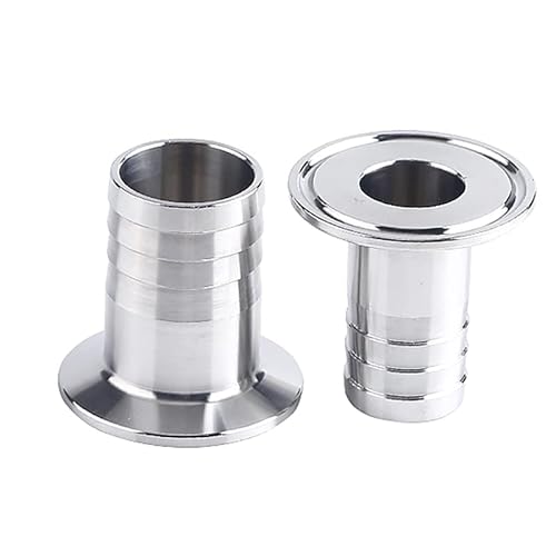 WMYDNXXT Komplette Größen 6MM-76MM Edelstahl SS304 Sanitär Schlauch Barb Rohr Fitting Ferrule OD 50,5mm-76mm fit 1,5 "3“ Tri Clamp Fröhlich(8mm x Ferrule 25.4) von WMYDNXXT