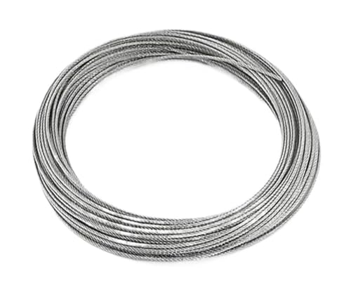 304 Edelstahldrahtseil, Alambre-Kabel, weicher, Angel-Hebekabel, Durchmesser 0,5 mm – 3,0 mm, 7 x 7 Struktur, 10 m ~ 5 m(1.8mm x 5M) von WMYOZDC