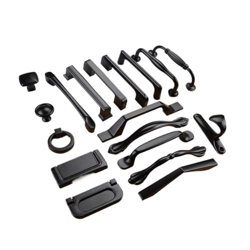 Dunkle Schrankgriffe aus Aluminiumlegierung, Küchenschrankgriffe aus amerikanischem Massivholz, Möbelgriffe mit Schubladenknöpfen(Handle-8831C-128) von WMYOZDC