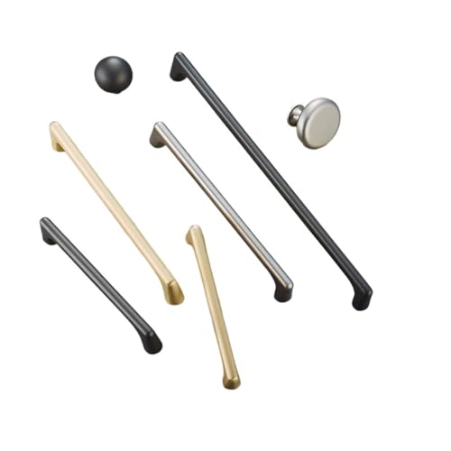 Goldene Möbeltürgriffe, dunkle Schubladengriffe for Küchenschränke, Schrankgriffbeschläge aus Zinklegierung(Dark grey 160MM) von WMYOZDC