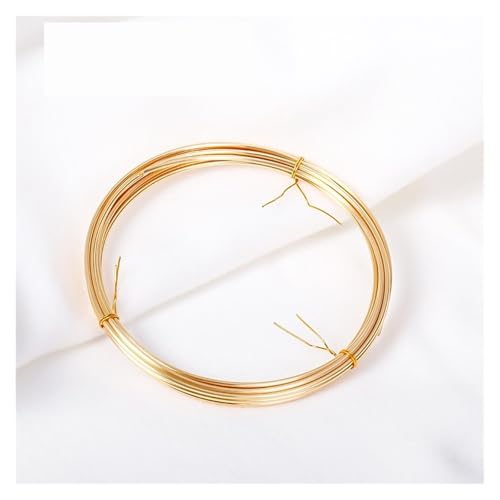 Goldfarbener Kupferdraht, DIY-Schmuckherstellung, Messingdraht, handgefertigter Draht, Schmuckhandwerk, 5 Meter(Gold Plated,0.2MM -5Meters) von WMYOZDC