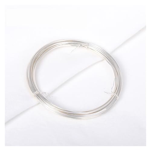 Goldfarbener Kupferdraht, DIY-Schmuckherstellung, Messingdraht, handgefertigter Draht, Schmuckhandwerk, 5 Meter(Silver Plated,0.6MM -5Meters) von WMYOZDC