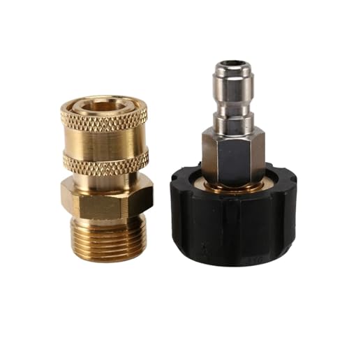 Hochdruckreiniger-Adapter, M22 auf 1/4 Zoll, M22-Schnellanschluss-Set, 14 mm auf 1/4 Zoll Hochdruckreiniger-Adapter, M22 auf 1/4 Zoll, M22-Schnellanschluss-Set, 14 mm auf 1/4 Zoll von WMYOZDC