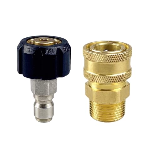 Hochdruckreiniger-Adapter, M22 auf 1/4 Zoll Anschlussstecker, M22 14 mm/15 mm auf 1/4 Zoll Schnelltrenn-Kit(M22 14MM) von WMYOZDC