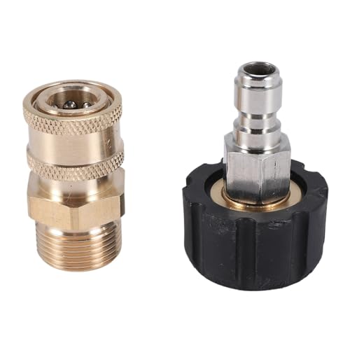 Hochdruckreiniger-Adapter, M22 auf 1/4 Zoll Schnellanschluss-Kit, M22 14 mm auf 1/4 Fuß Schnellanschluss-Kit 1 Stück von WMYOZDC