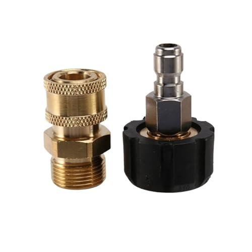 Hochdruckreiniger-Adapter, M22 auf 1/4 Zoll Schnellanschluss-Kit, M22 14 mm auf 1/4 Fuß Schnellanschluss-Kit von WMYOZDC