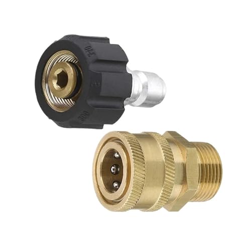 Hochdruckreiniger-Adapter-Set, metrisches M22 14 mm auf 1/4 Zoll Innengewindedrehung, auf M22 Außengewindeverbindung von WMYOZDC