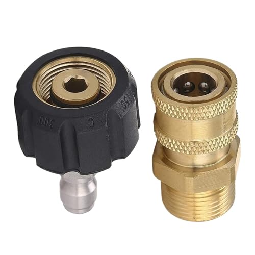 Hochdruckreiniger-Adaptersatz, M22 auf 1/4 Zoll Schnellanschluss, M22 14 mm auf 1/4 Zoll Schnellanschlusssatz von WMYOZDC