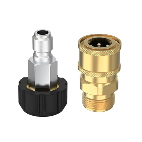 Schnelladapter for Hochdruckreiniger, M22-Gewindeanschluss, dient for 1/4 Zoll Abtrennen der Schlauchpumpe(3/8) von WMYOZDC