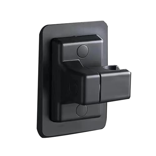 Verstellbare wandmontierte Dusche, selbstklebender Duschkopf, Handbrausehalter (schwarz) von WMYOZDC