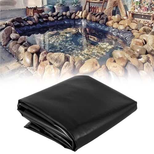 WMYYLX Teichfolie, Hochwertige HDPE Teichfolie, 0.2mm Teichfolien Zuschnitt Schwarz, Schwere UV- und witterungsbeständig für Fischteiche, Brunnen, Wassergarten (4X5m) von WMYYLX