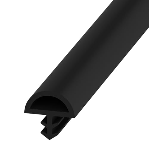 Zimmertürdichtung, TPE Türdichtung, 5m/10m/30m Türanschlagdichtung, Gummidichtung, Wind- und Regenfest Zargendichtung für Türen, Fenste (Schwarz, 10 x 5 mm x 5 m) von WMYYLX