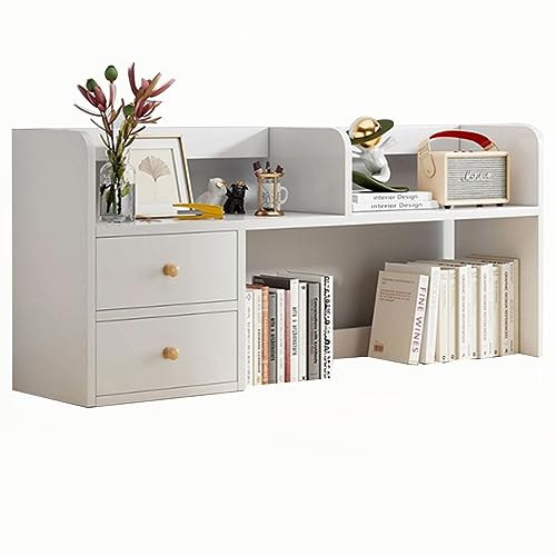 Bücherregal Klein Schreibtischregal Tisch Regal Schreibtisch Organizer DIY Multifunktionales Büro für Bücher Bürobedarf Büro Schreibtischaufsatz 60x17x46/80x17x46 cm ( Color : A , Size : 80x17x46cm ) von WNANCH