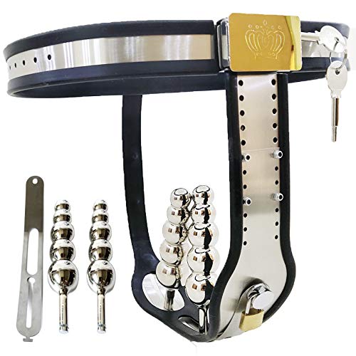 Keuschheitsgürtel Frau Chastity Belt Frau Hochwertiges Edelstahlmaterial Mit Abnehmbarem Analplug Und Vaginalplug Privacy Sex Spiele Einzigartige Geschenke Für Frauen 60-150Cm,Schwarz,90cm/100cm Keuschheitsgürtel Frau Chastity Belt Frau Hochwertiges Edelstahlmaterial Mit Abnehmbarem Analplug Und Vaginalplug Privacy Sex Spiele Einzigartige Geschenke Für Frauen 60-150Cm,Schwarz,90cm/100cm von WNBXZ
