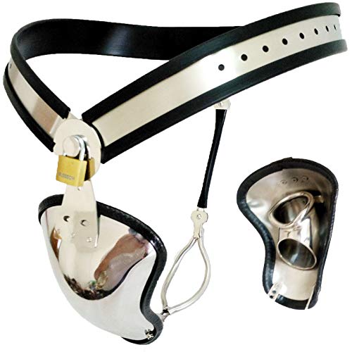 Keuschheitsgürtel Metall Mann, Keuchheitsgürtel Für Männer Chastity Aus Edelstahl 304 Mit Praktischen Löchern Schwarz / Pink Zwei Farben Bondage Fetisch BDSM Sexspielzeug 60-150Cm,Schwarz,100cm/110cm Keuschheitsgürtel Metall Mann, Keuchheitsgürtel Für Männer Chastity Aus Edelstahl 304 Mit Praktischen Löchern Schwarz / Pink Zwei Farben Bondage Fetisch BDSM Sexspielzeug 60-150Cm,Schwarz,100cm/110cm von WNBXZ